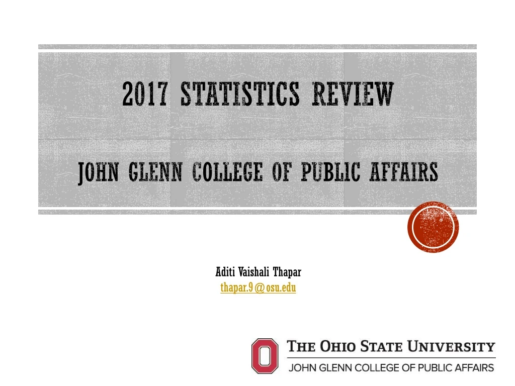 2017 statistics review john glenn college of public affairs