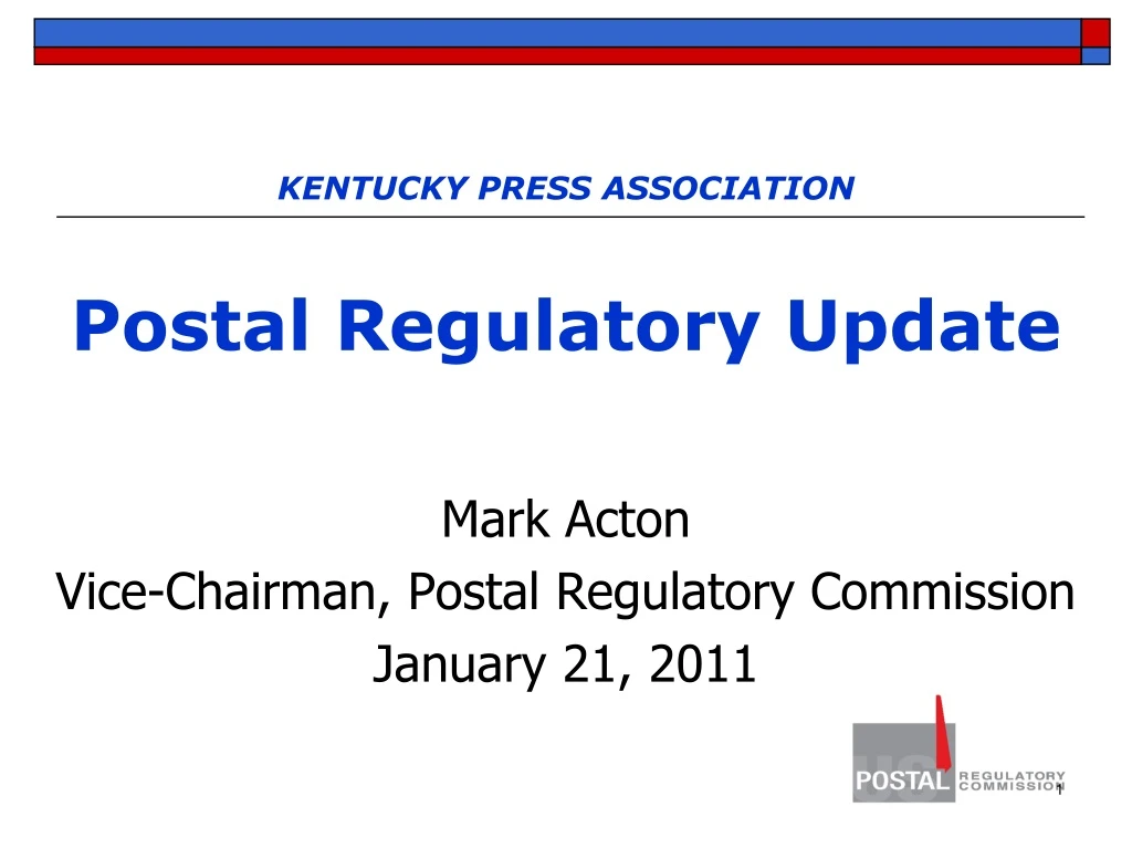 kentucky press association postal regulatory update