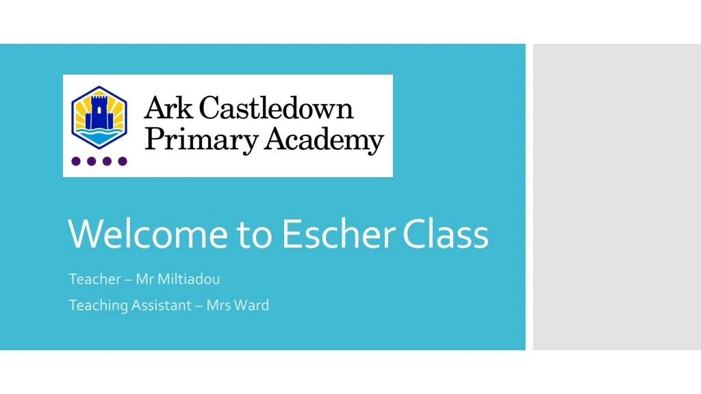 welcome to escher class