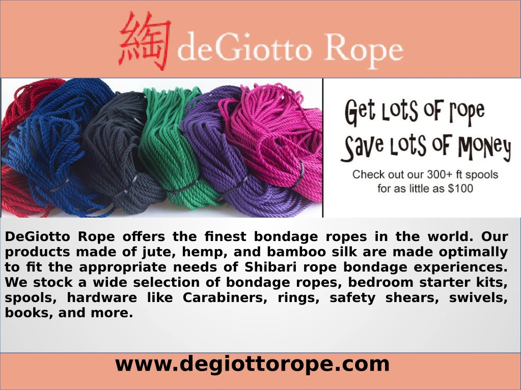 degiotto rope offers the finest bondage ropes