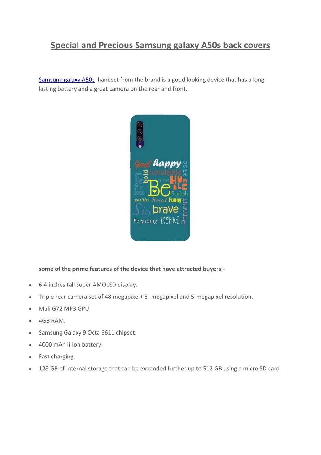 special and precious samsung galaxy a50s back