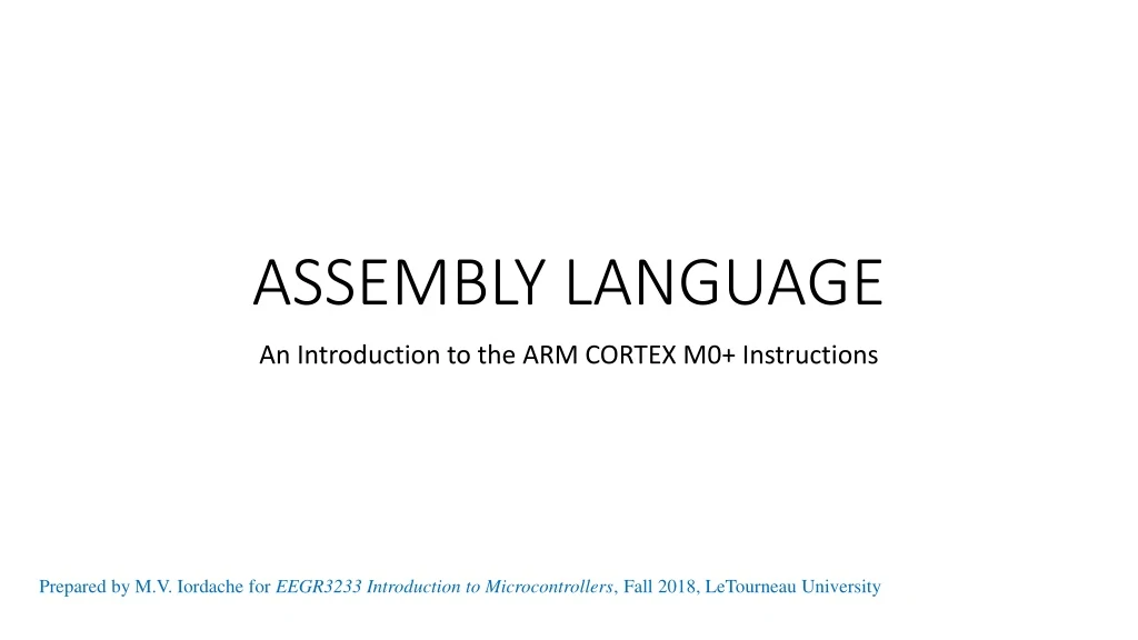 assembly language