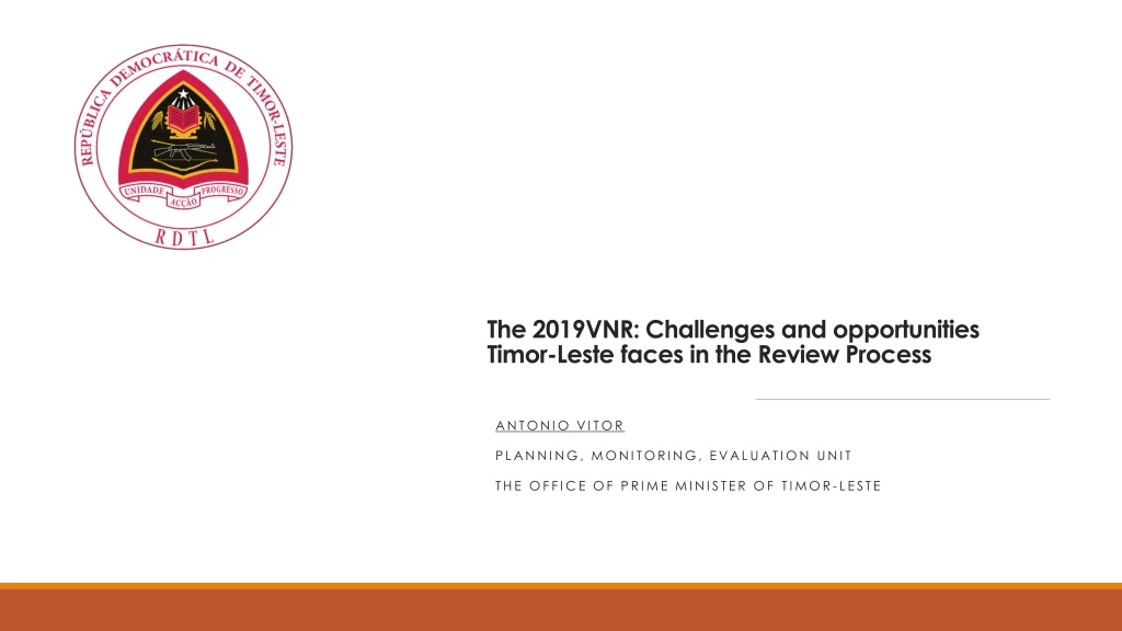 the 2019vnr challenges and opportunities timor leste faces in the review process