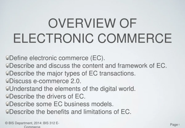 Overview of electronic commerce