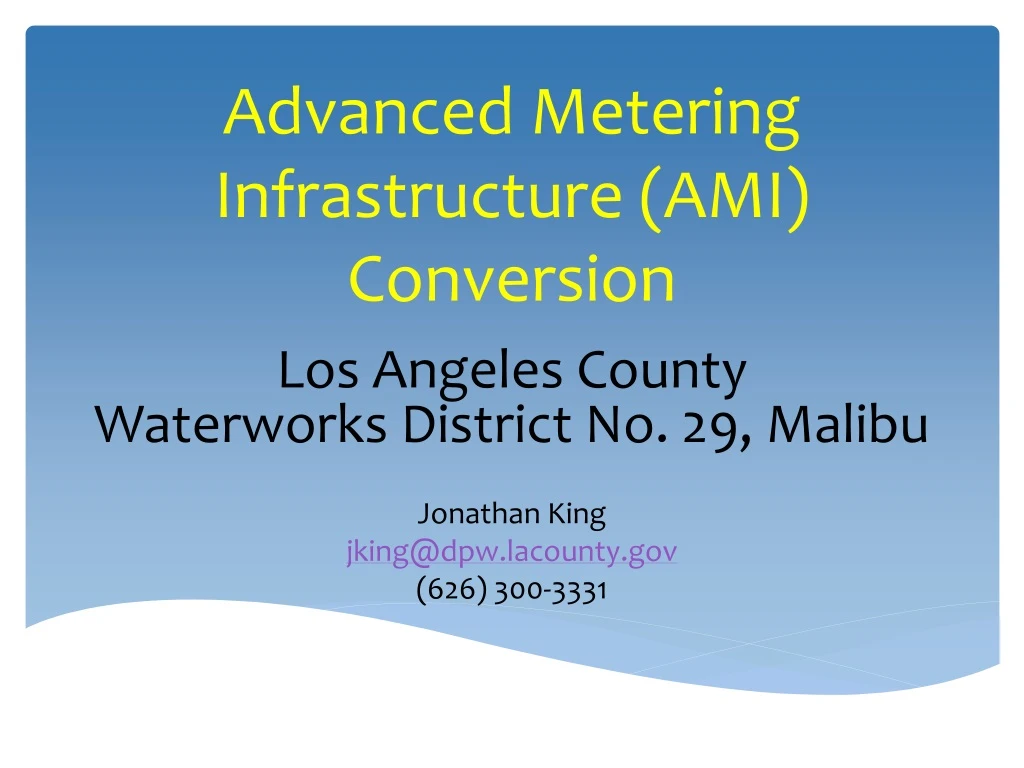 advanced metering infrastructure ami conversion