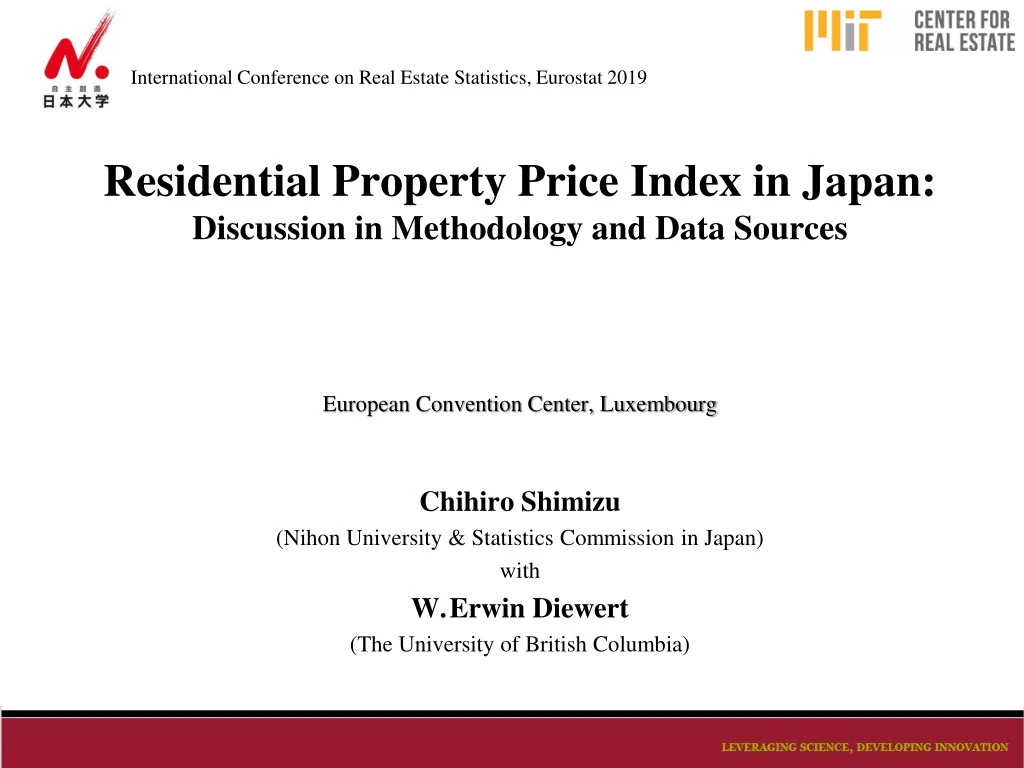 residential property price index in japan discussion in methodology and data sources
