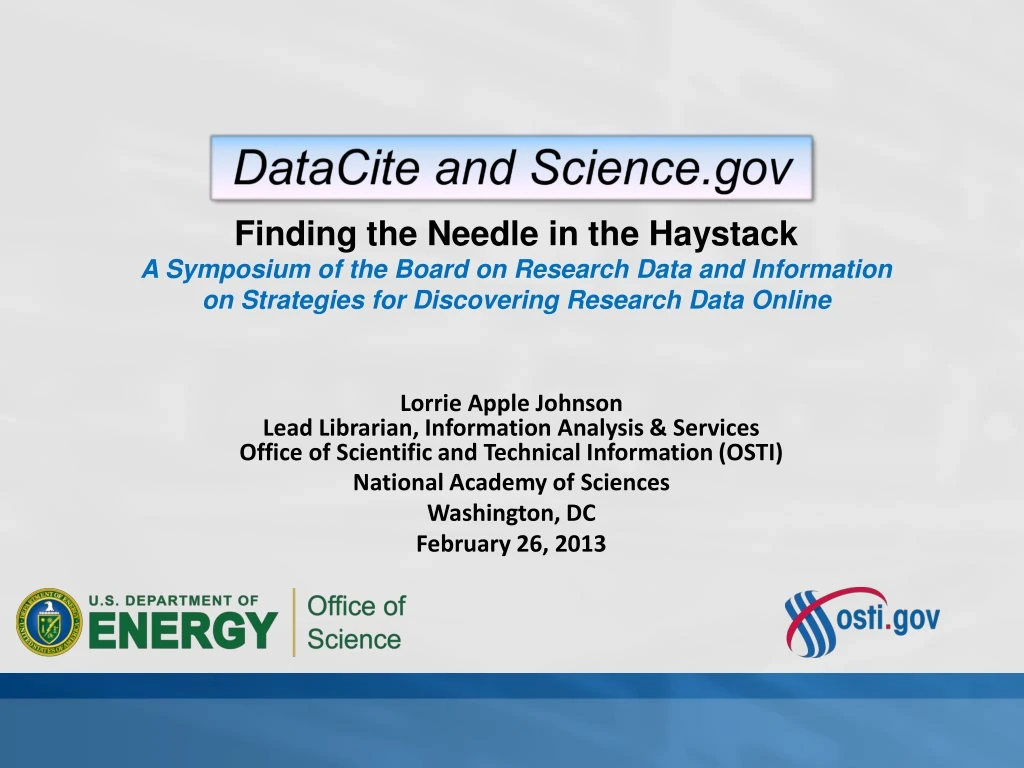 datacite and science gov