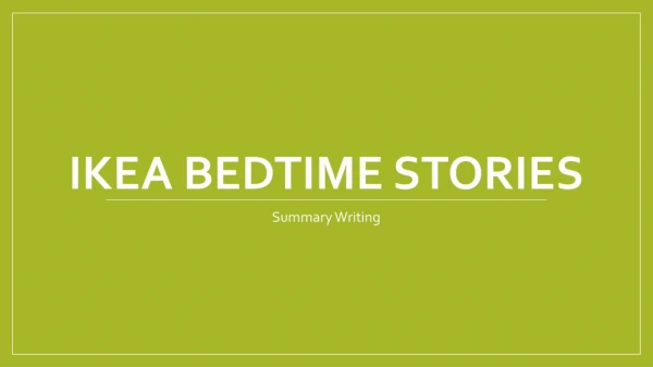 IKEA Bedtime Stories