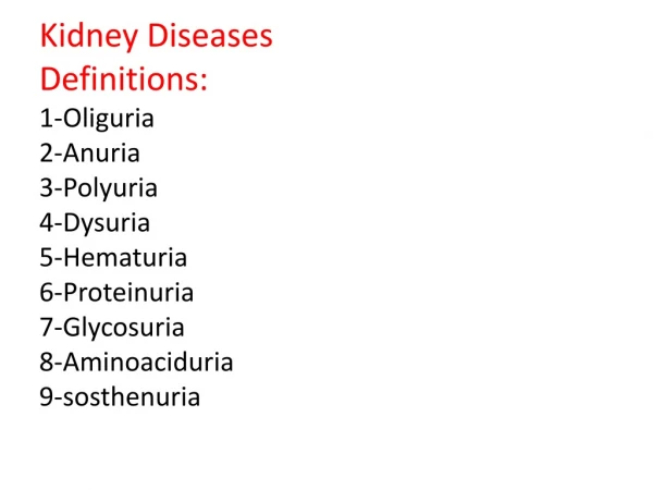 KIDNEY DISEASES I-Acute renal failure, ARF: Decr BF to Kid