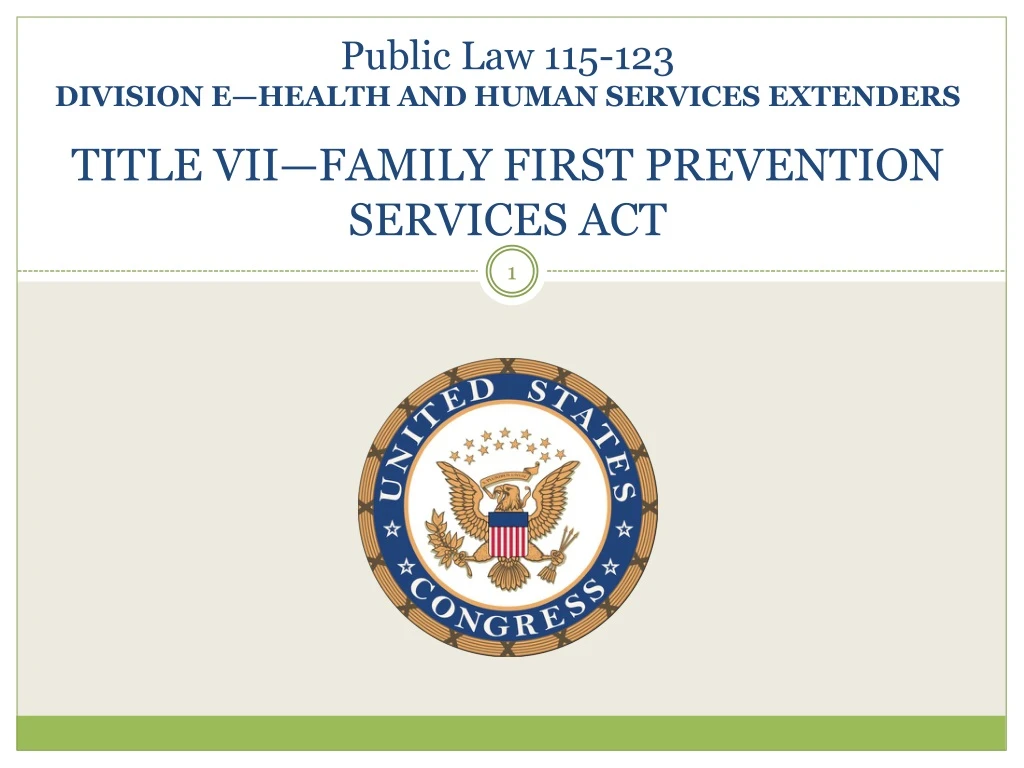 public law 115 123 division e health and human