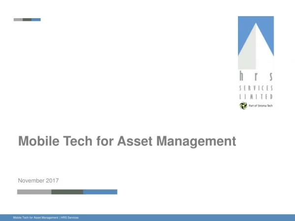 Mobile Tech for Asset Management