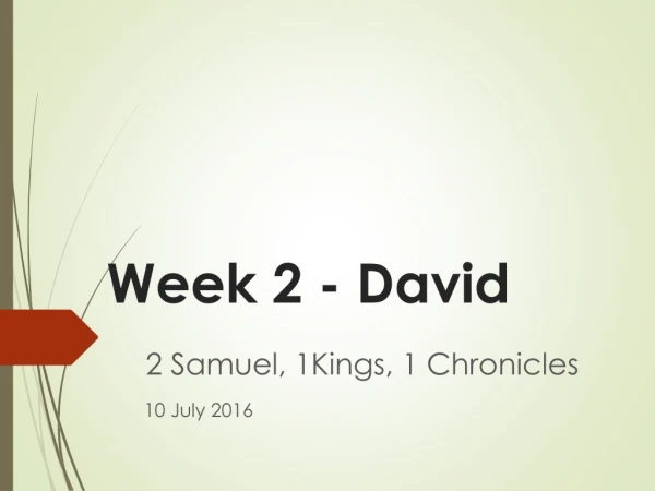 Week 2 - David