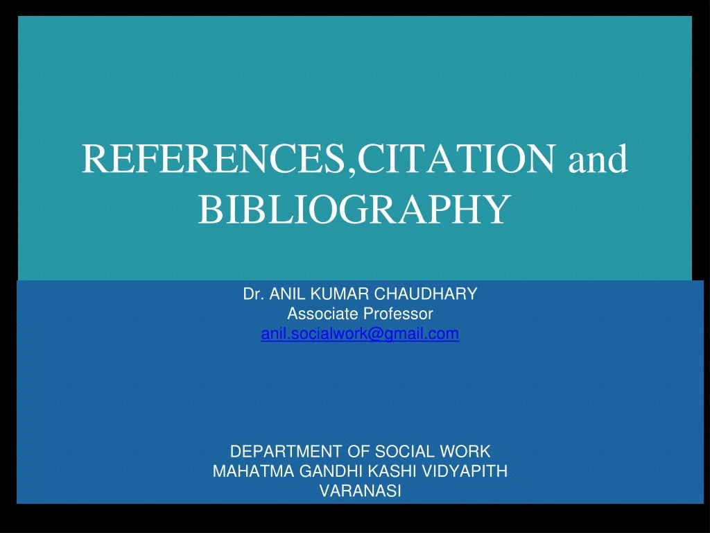 references citation and bibliography