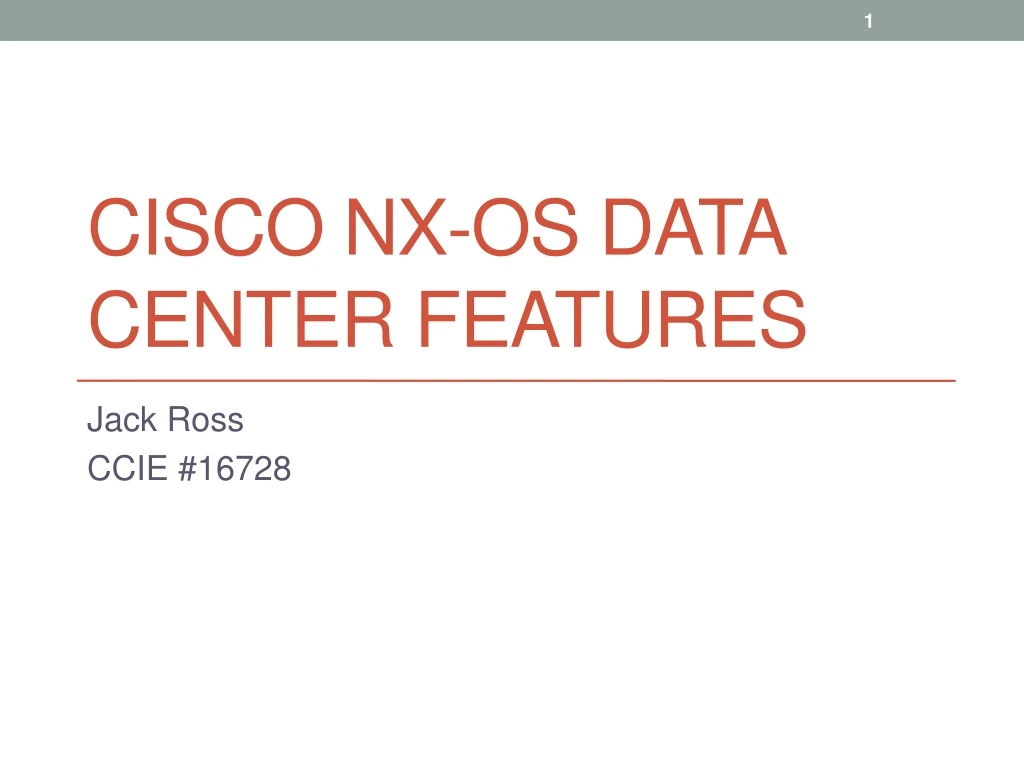 cisco nx os data center features