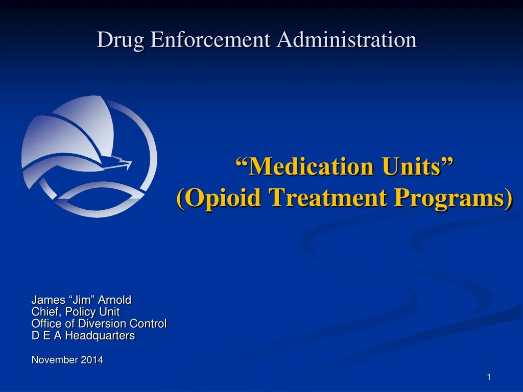 medication units opioid treatment programs