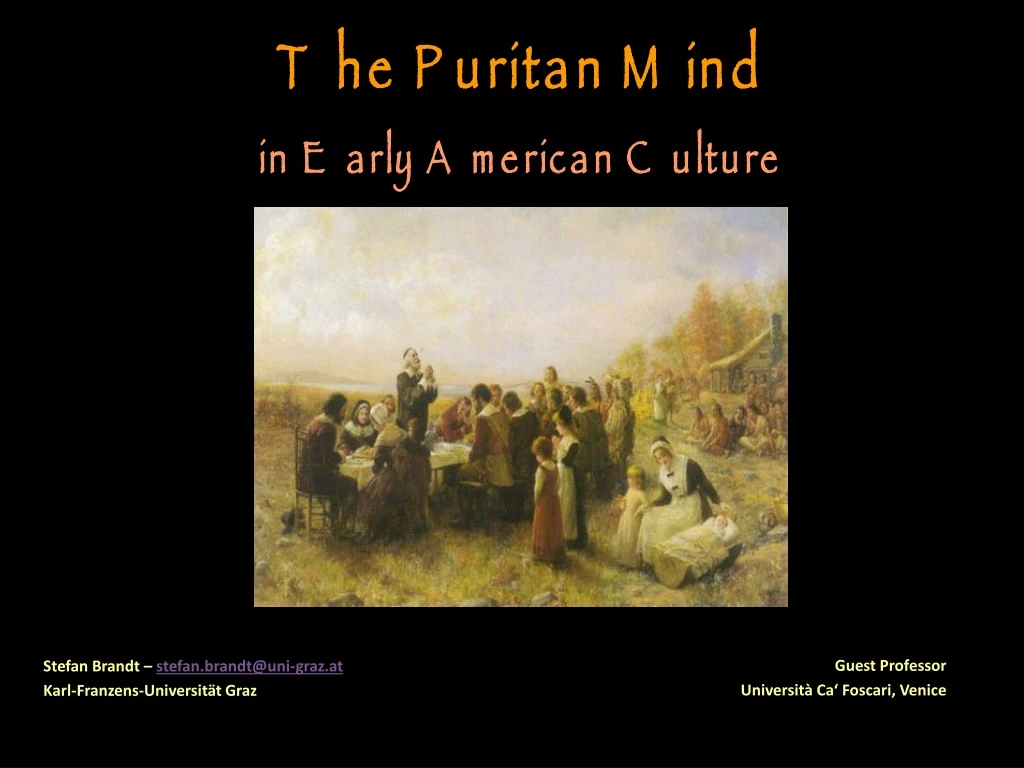 the puritan mind i n early american culture