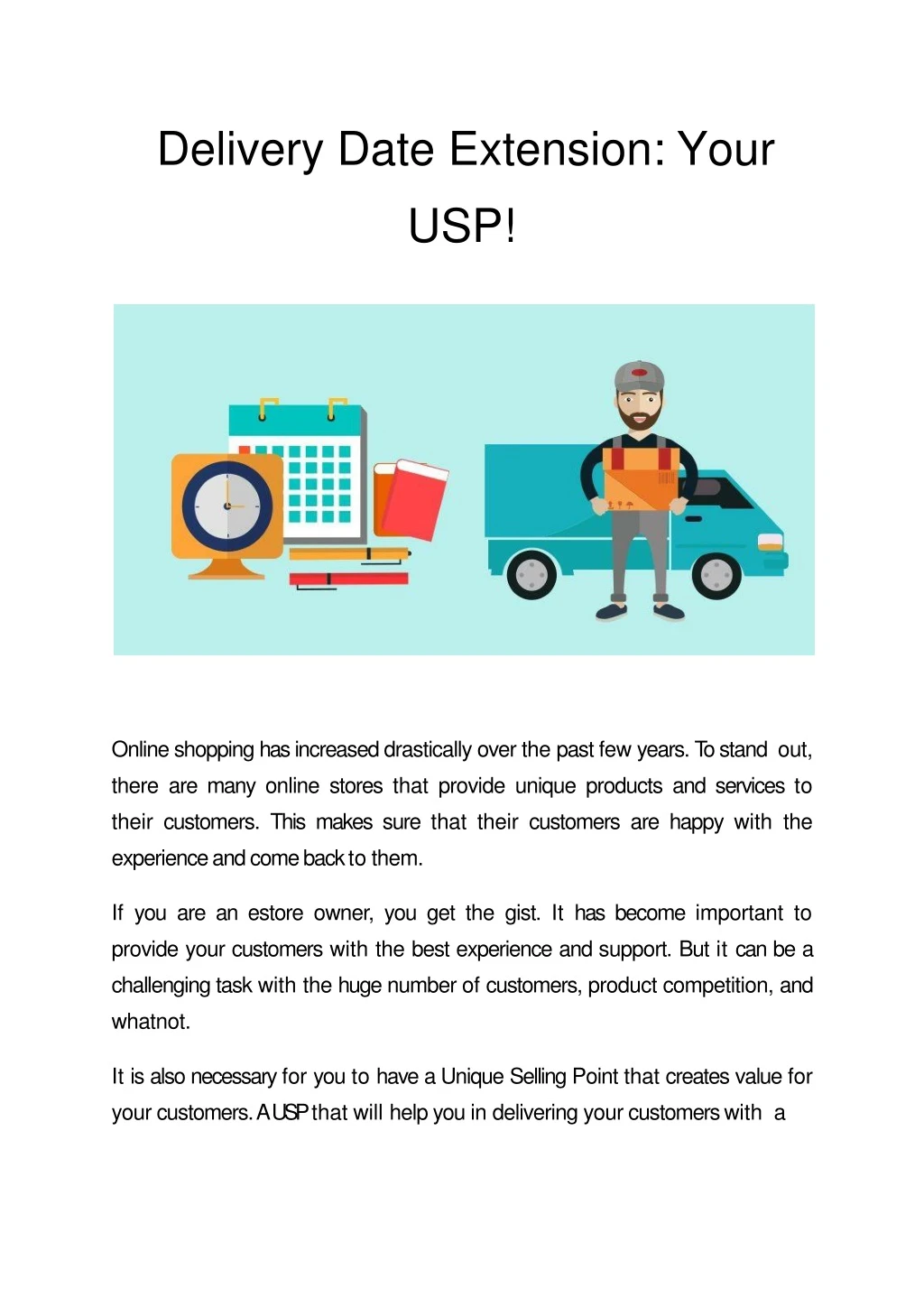 delivery date extension your usp