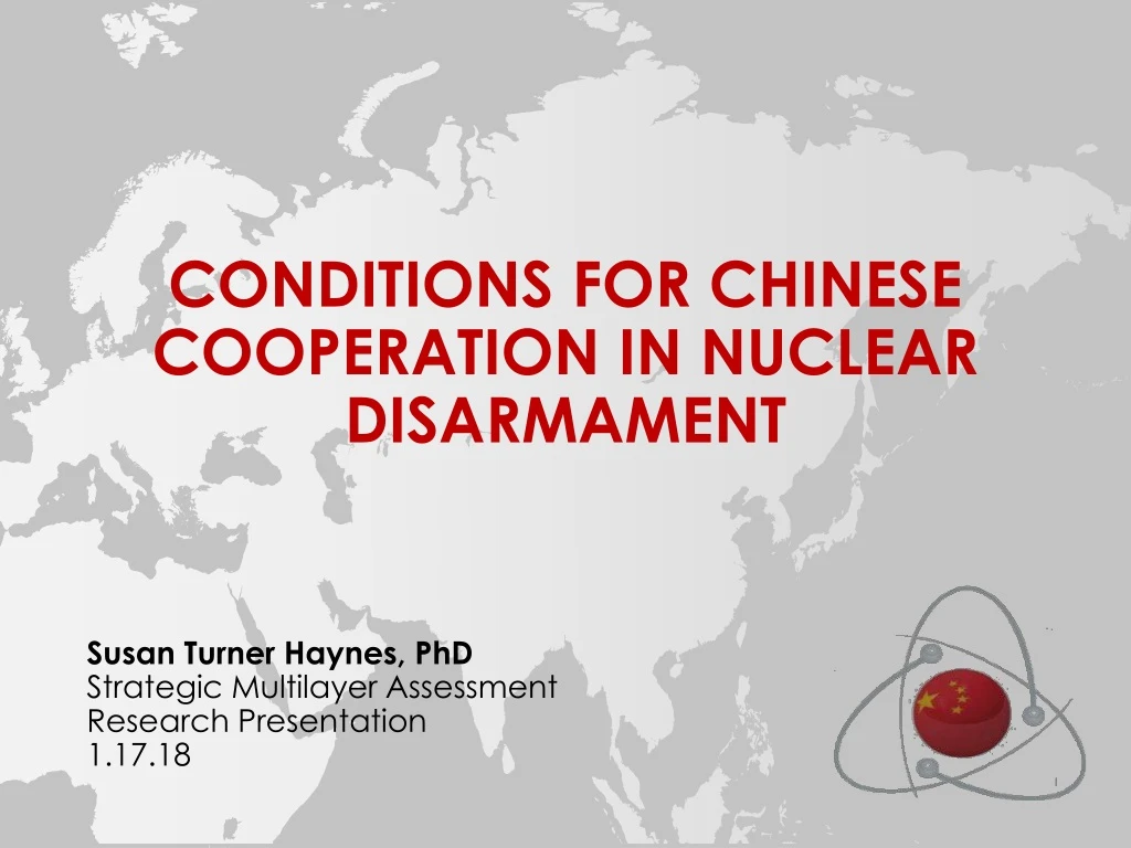 conditions for chinese cooperation in nuclear disarmament