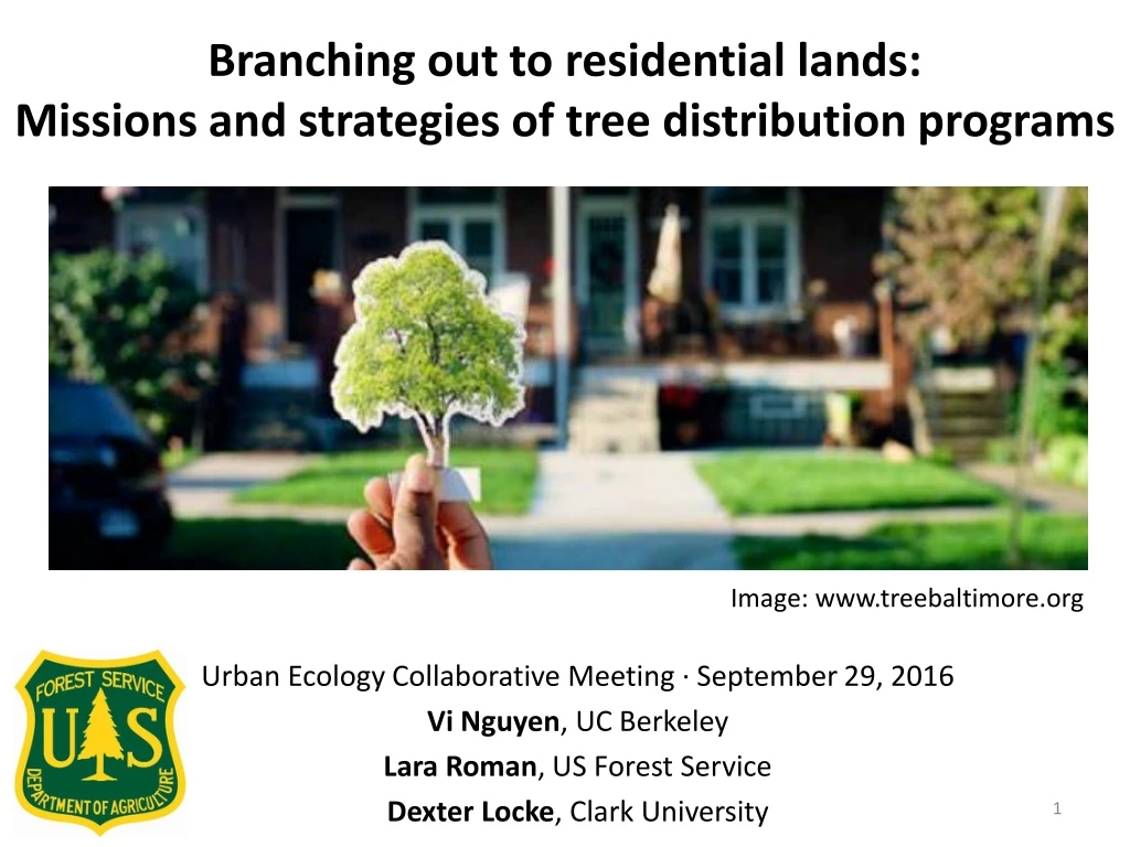 branching out to residential lands missions and strategies of tree distribution programs