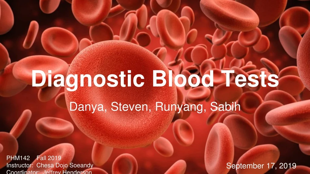 diagnostic blood tests