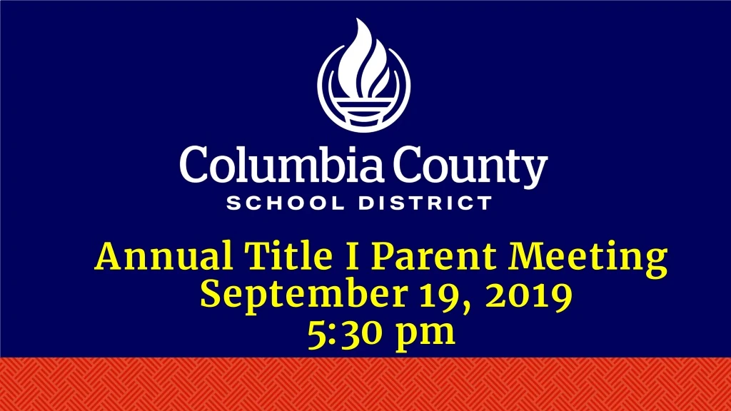 annual title i parent meeting september 19 2019