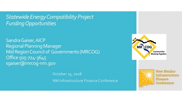 October 25, 2018 NM Infrastructure Finance Conference