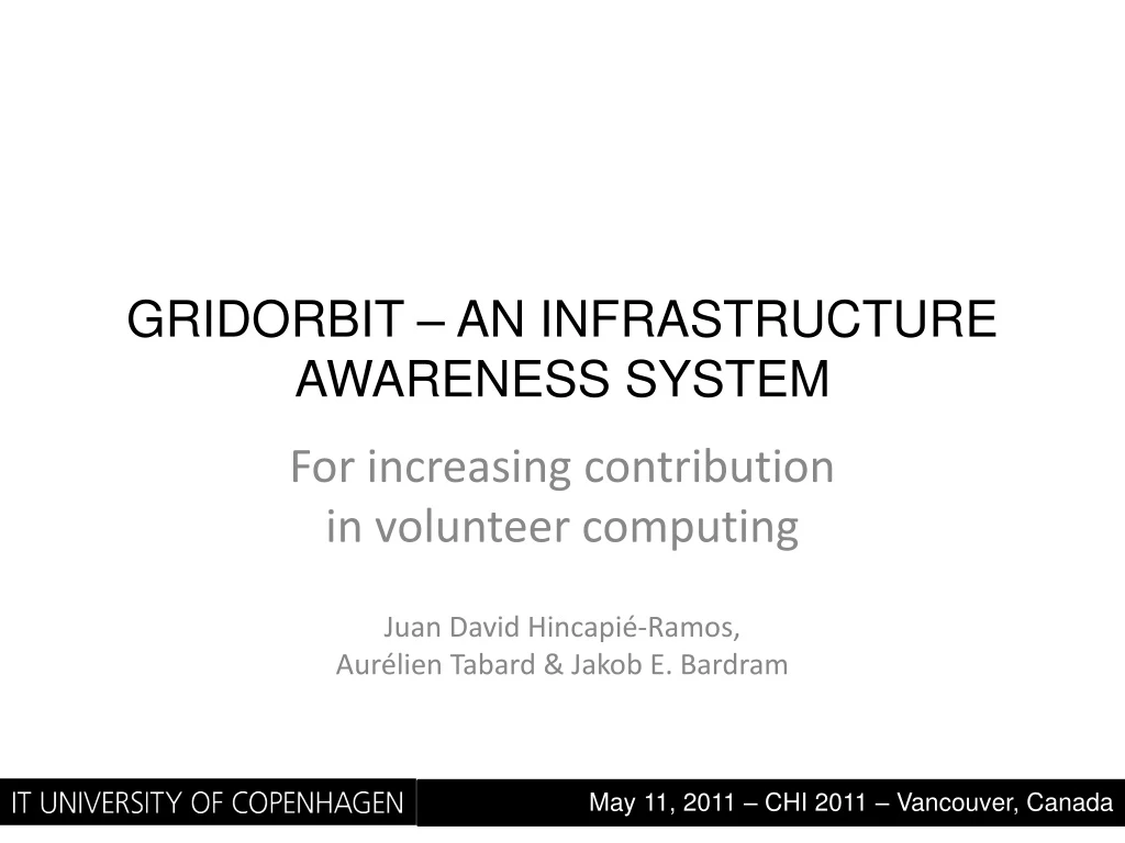 gridorbit an infrastructure awareness system