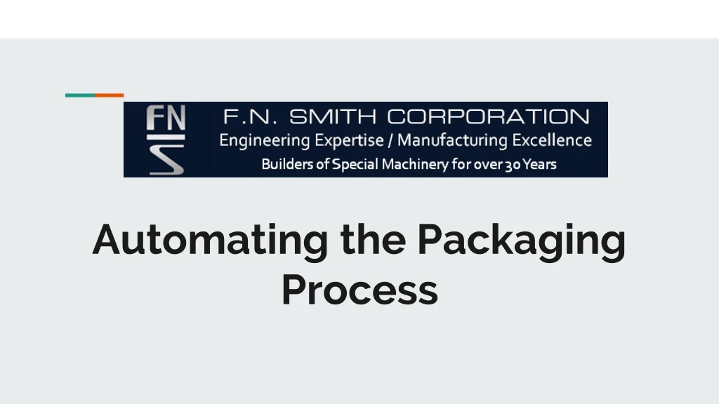 automating the packaging process