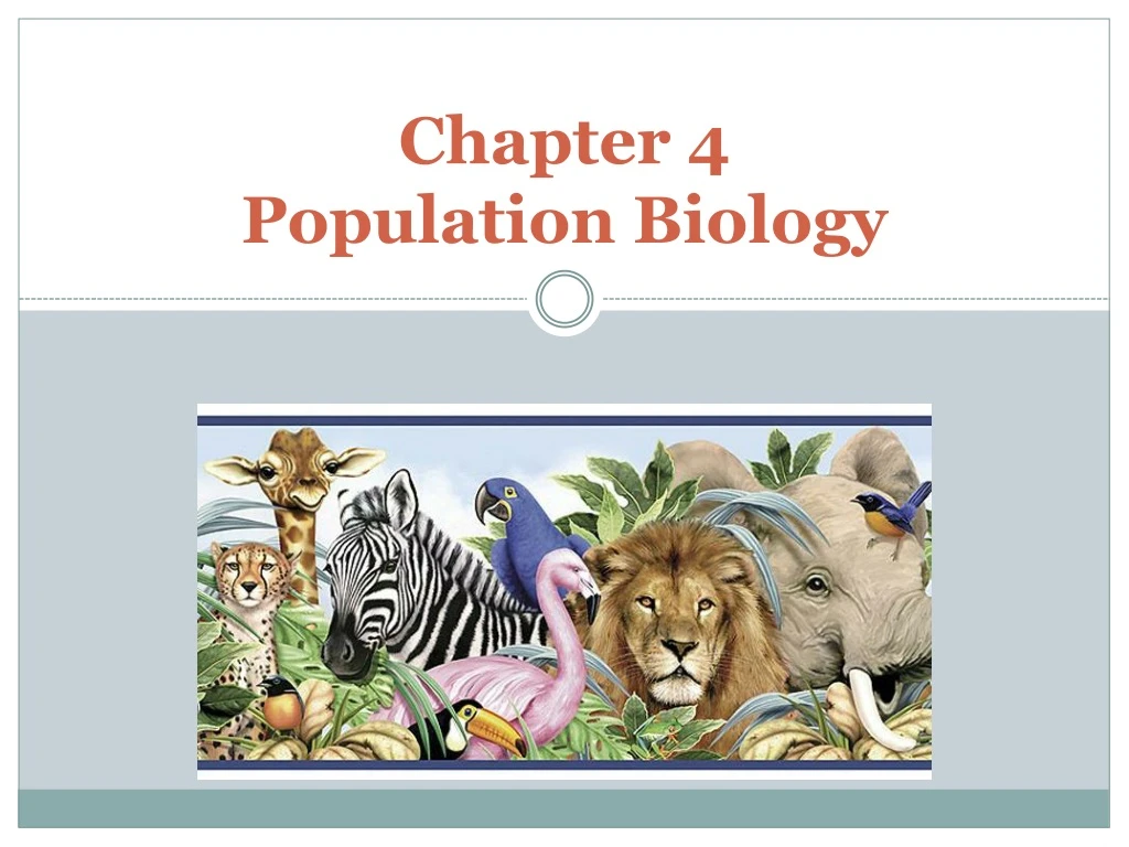 chapter 4 population biology