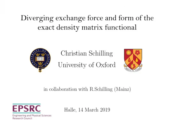 Diverging exchange force and form of the exact density matrix functional