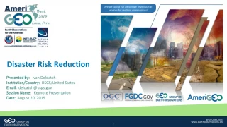 Disaster Risk Reduction Initiatives in the Americas - slide 1