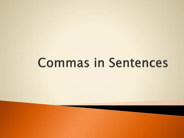 Commas in Sentences