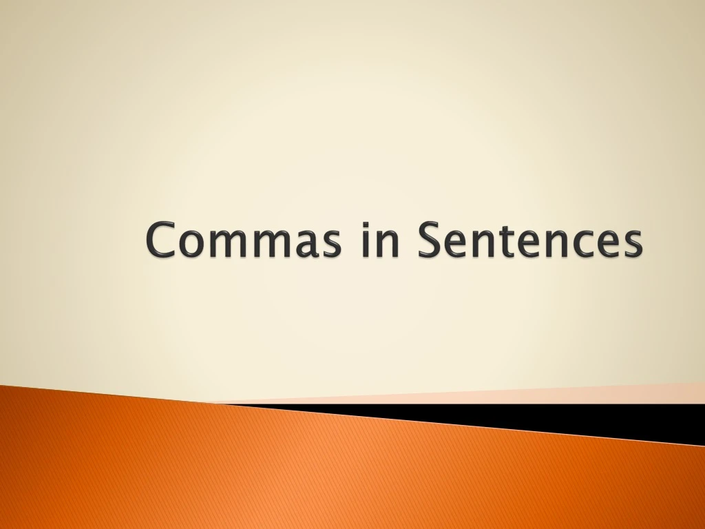commas in sentences