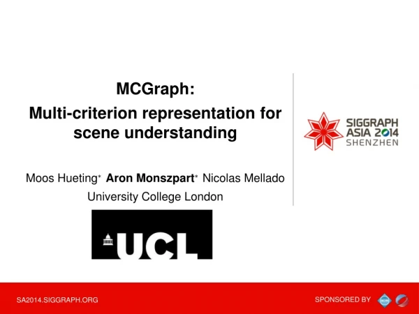 MCGraph : Multi-criterion representation for scene understanding