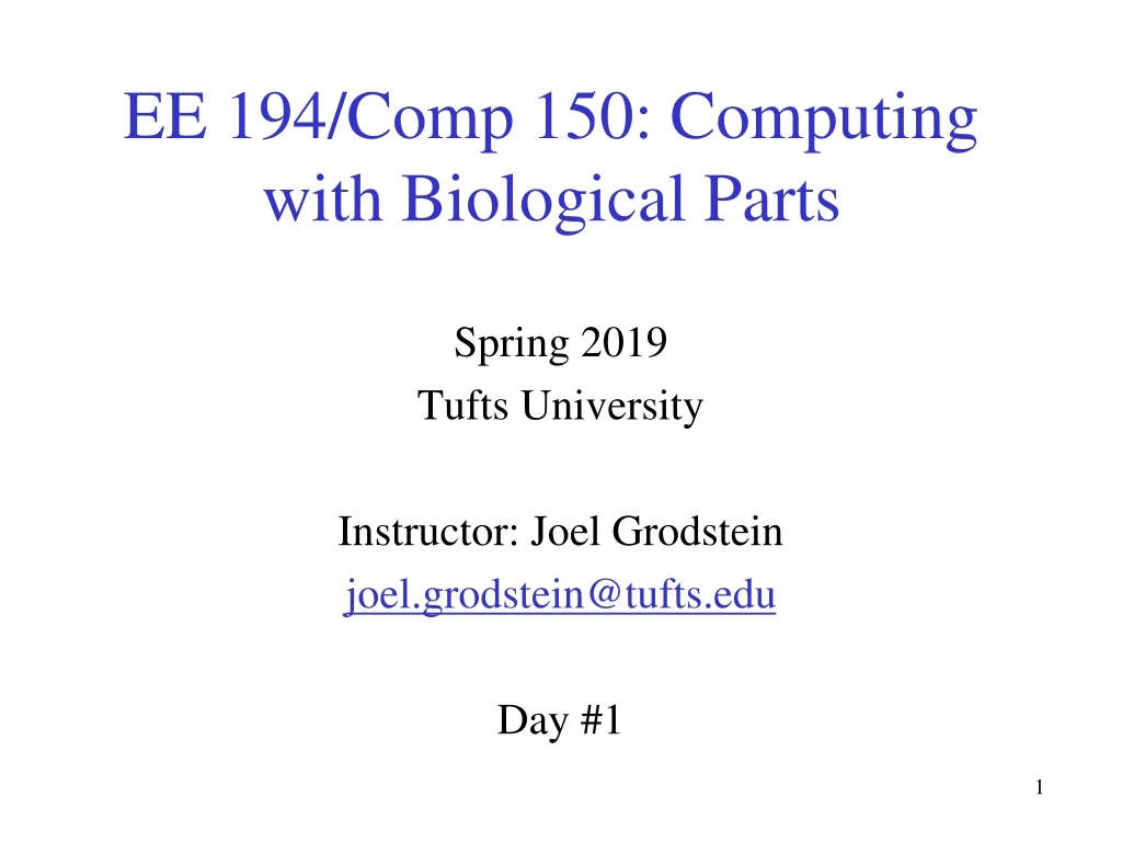 ee 194 comp 150 computing with biological parts