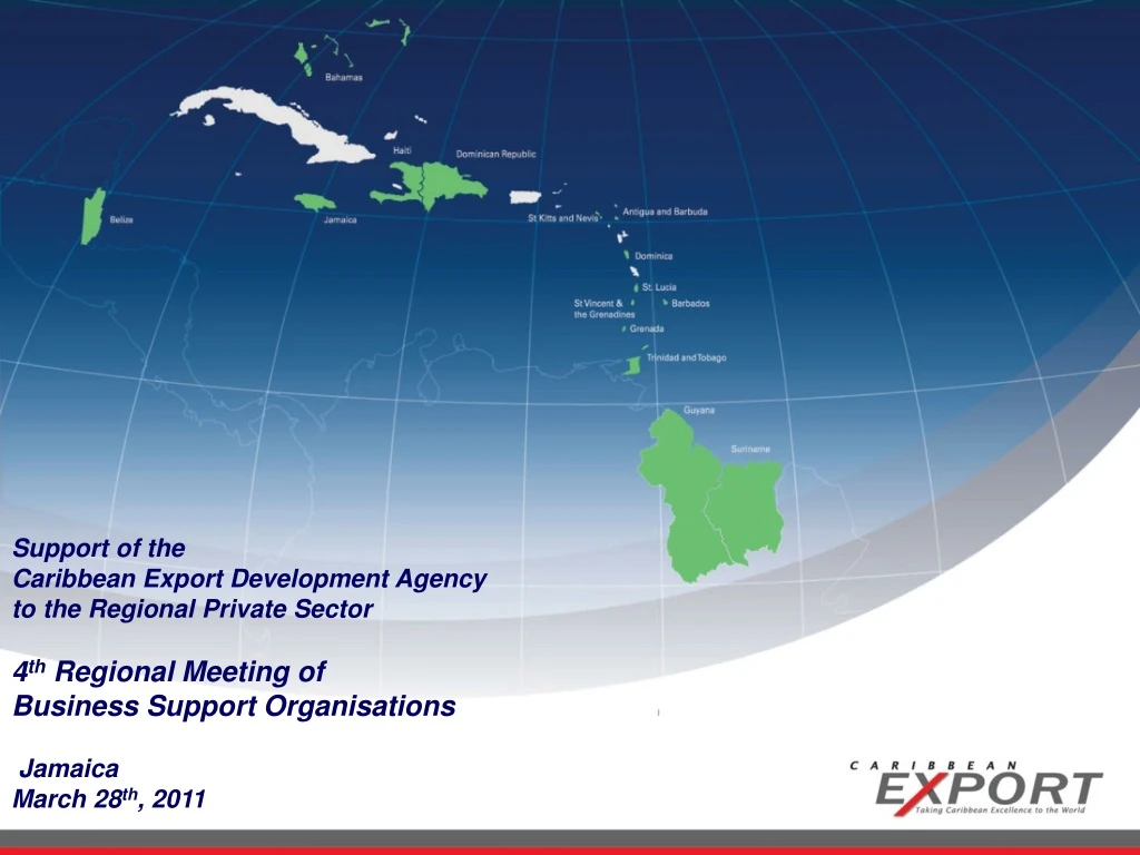support of the caribbean export development