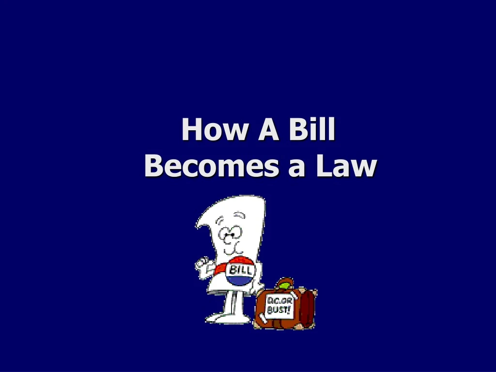 how a bill becomes a law