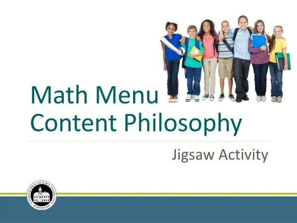 Math Menu Content Philosophy