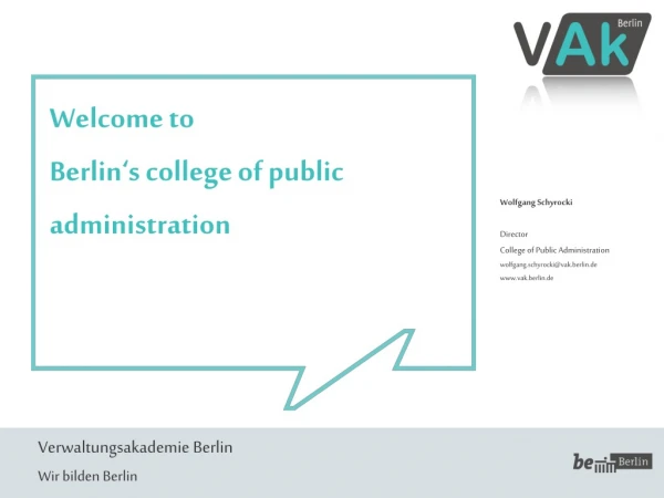 Welcome to Berlin‘s college of public administration
