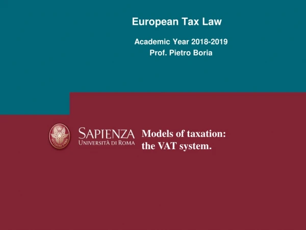 European Tax Law