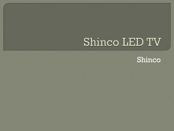 Shinco 32inch HD Ready LED TV