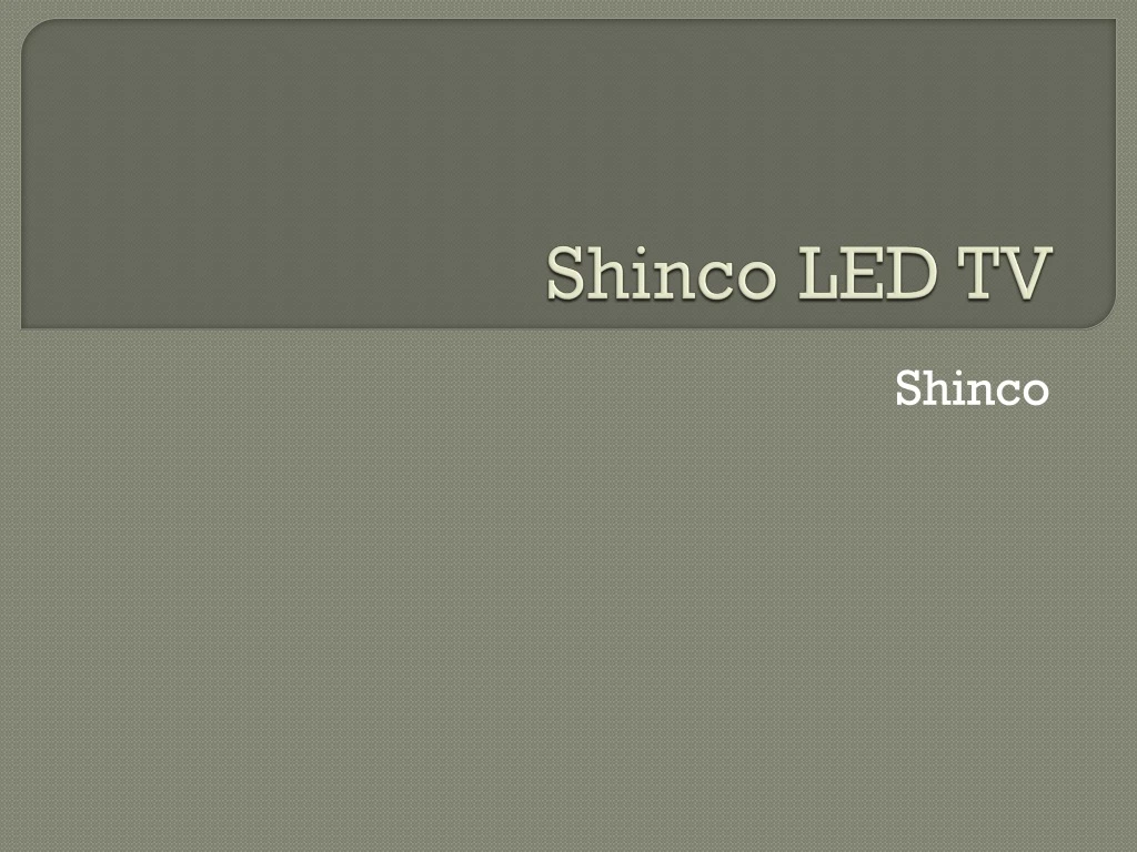 shinco led tv