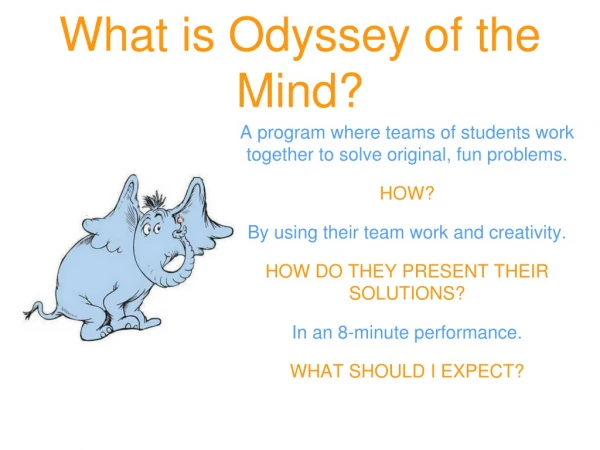 What is Odyssey of the Mind?