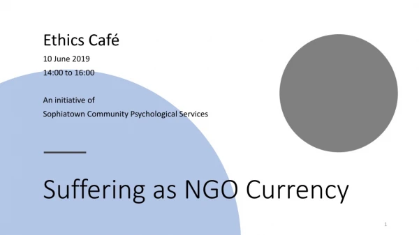 Suffering as NGO Currency