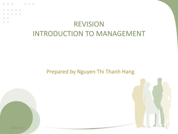 REVISION INTRODUCTION TO MANAGEMENT