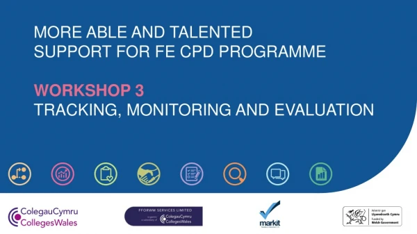 MORE ABLE AND TALENTED SUPPORT FOR FE CPD PROGRAMME  WORKSHOP 3