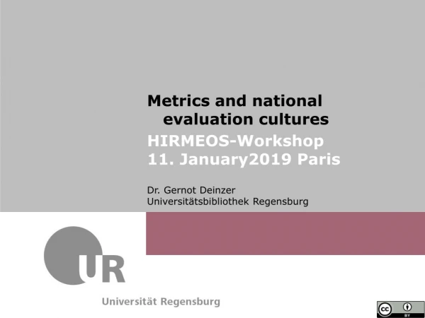 Metrics and national evaluation cultures