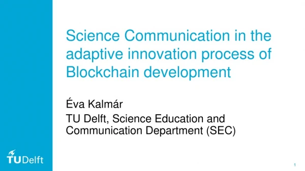 Science Communication in the adaptive innovation process of Blockchain development
