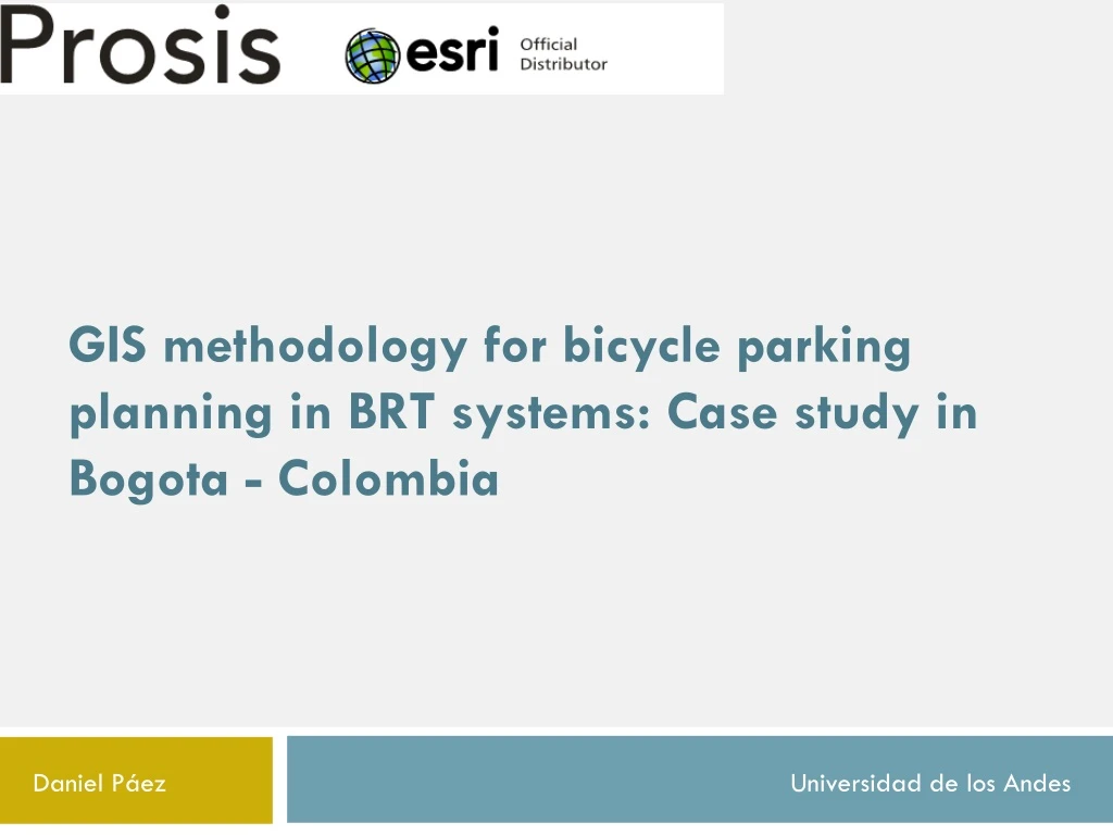 gis methodology for bicycle parking planning
