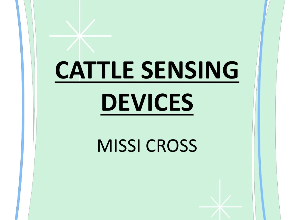 cattle sensing devices